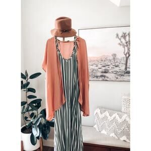 Mauve flowy kimono cardigan coverup M/L